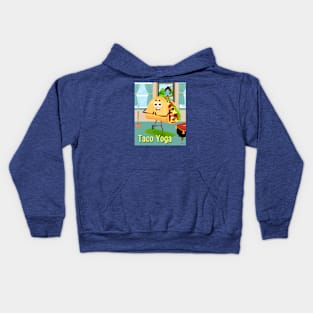 Taco Yoga Standing Tree Pose Kids Hoodie